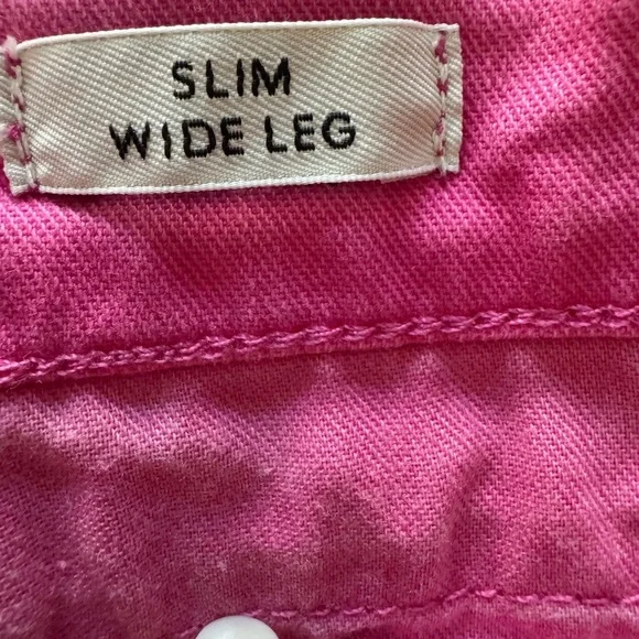 J.Crew Slim Wide Leg Crop Pant Hot Pink Size 27 - Picture 2 of 7